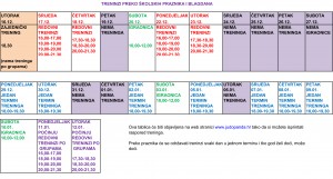 raspored preko praznika